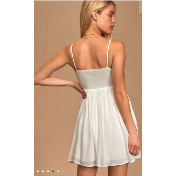 Lulus White Floral Embroidered Mini Dress - Picture 4 of 11